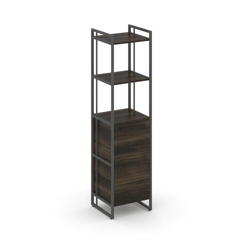 Rift Шкаф 4 ниши узкий RF.SU-44 (R) Дуб Мали/Металл Антрацит/Черный Ручки 420*396*1648