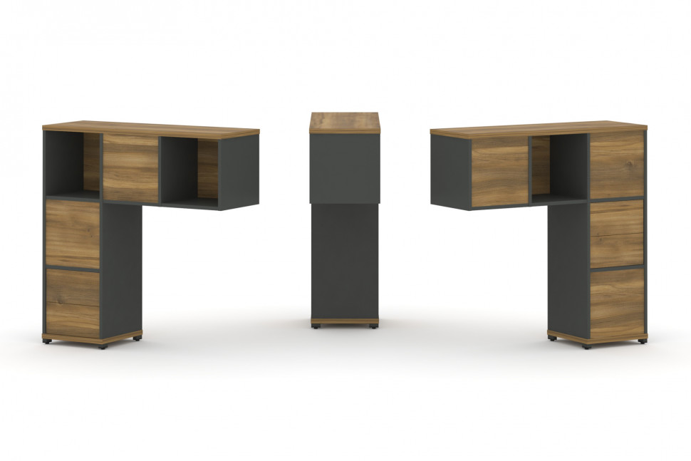 Concept Надставка низкая CN.DNN-003 Сандал Янтарный/Антрацит/Металл Антрацит 1099*365*1130