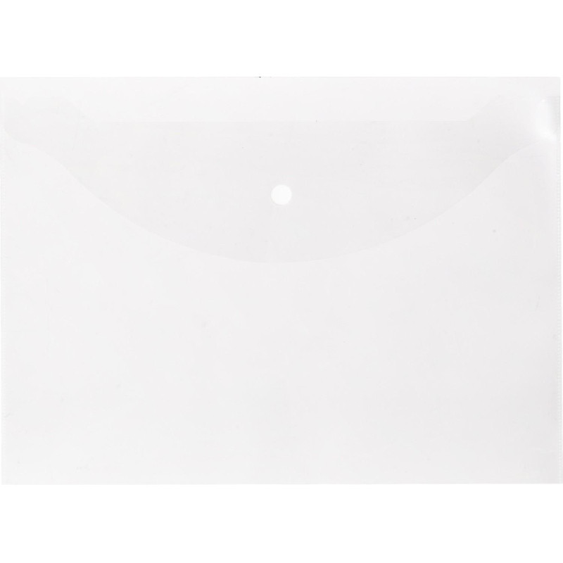 Папка-конверт на кнопке Attache Economy А4 100мкм прозрачный 10шт в уп