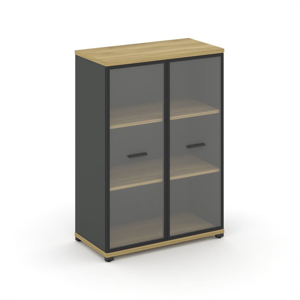 Concept Шкаф 1 широкая секция, 3 ниши CN.STS.E-316 RPB A Дуб Винченцо/Антрацит/Металл Антрацит/Прозр