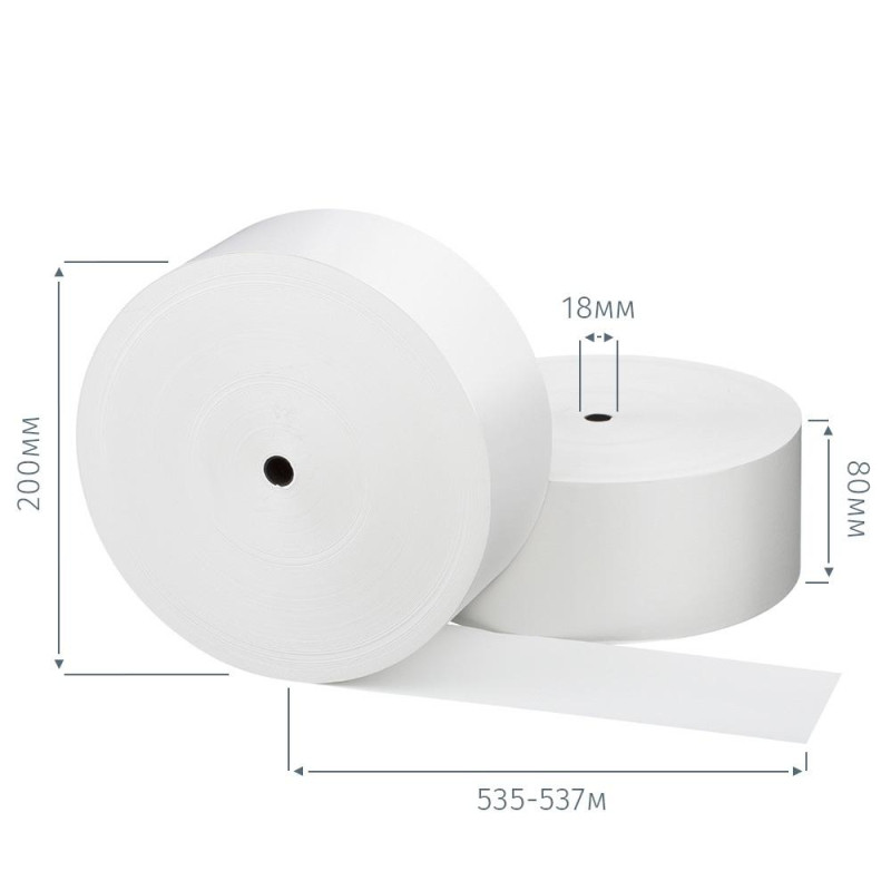 Чековая лента из т/б 80 мм (диам.200, вт.18, слой внутр.)