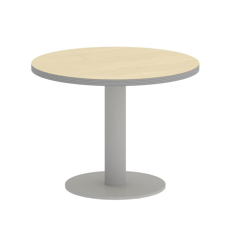 Riva Стол журнальный круглый А.СЖ-1 Клен Металлик New/Металл Серый 600*600*450