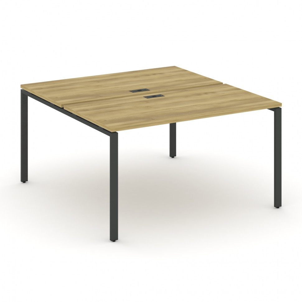 Concept Рабочая станция на 2 места CN.DRS-003 Дуб Винченцо/Металл Антрацит 1380*1480*750
