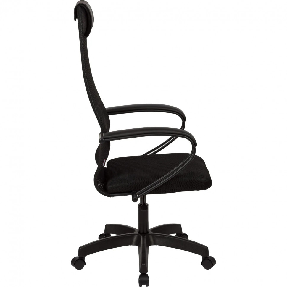 Кресло МТ_EChair 675 TTW сетка/ткань черный пластик