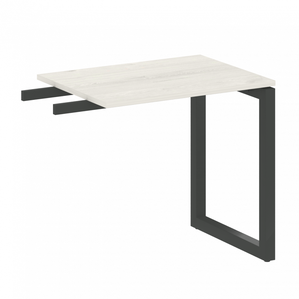 Metal System Quattro Приставной элемент на О-образном м/к 50БО.ПР-2 Дуб Наварра/Металл Антрацит 800*