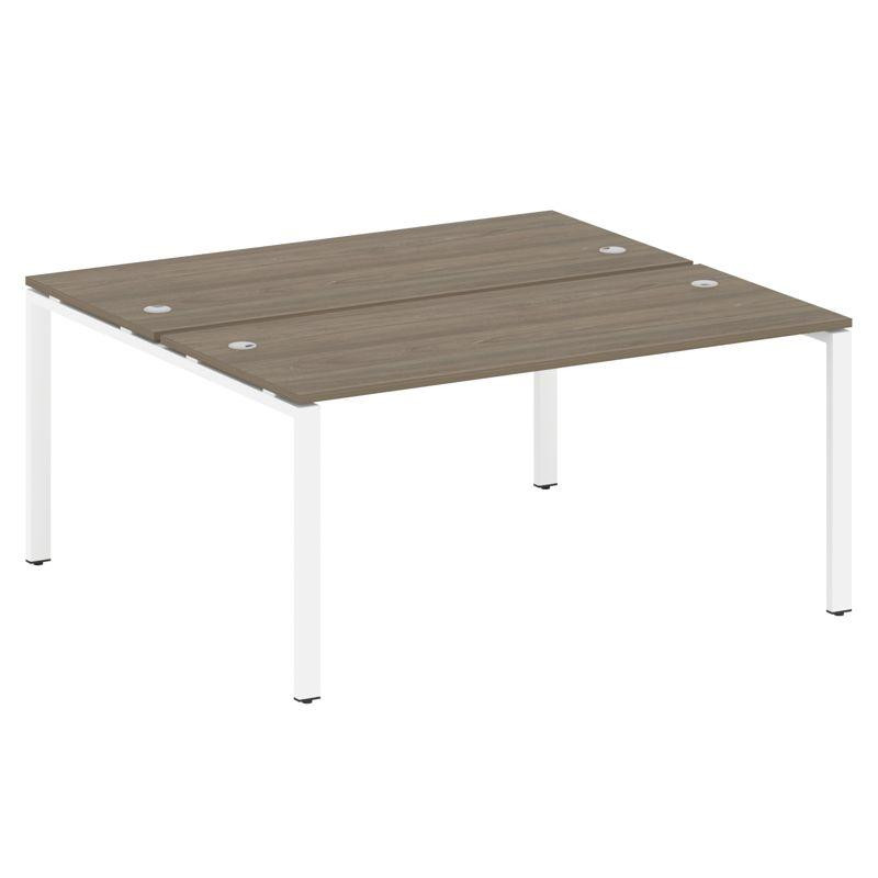 Metal System Рабочая станция на П-образном м/к БП.РАС-СП-2.4 Вяз Благородный/Металл Белый 1600*1475* Metal System Рабочая станция на П-образном м/к БП.РАС-СП-2.4 Вяз Благородный/Металл Белый 1600*1475*