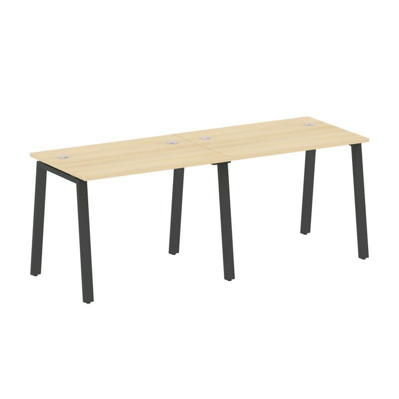 Metal System Рабочая станция на 2 места на А-образном м/к БА.СМ-2.1 Акация Лорка/Металл Антрацит 200