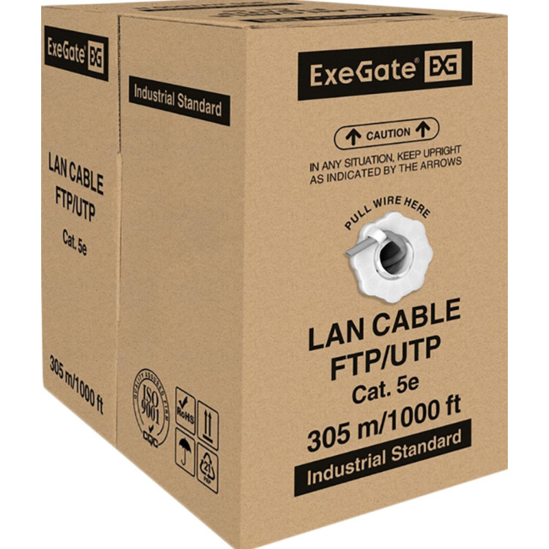 Кабель ExeGate UTP4-C5e-CCA-S25-IN-PVC-GY-305 UTP кат.5e &lt;EX281817RUS
