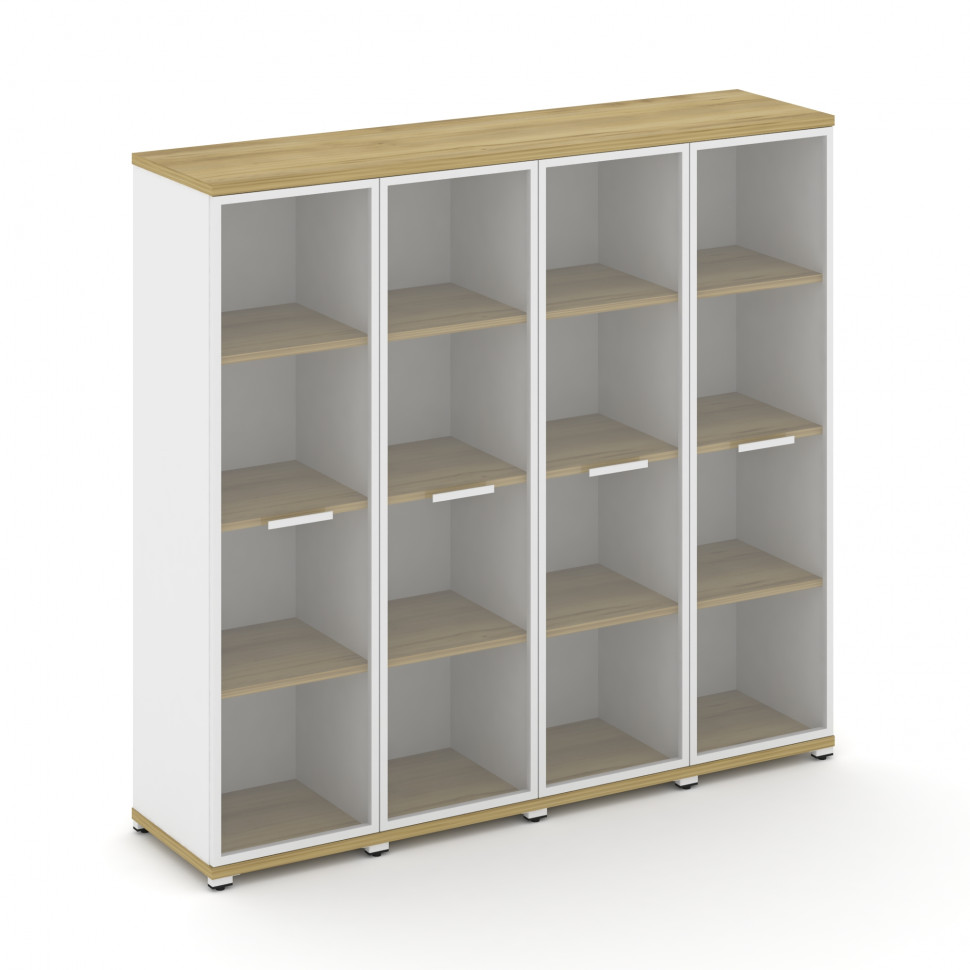 Concept Шкаф 4 узкие секции, 4 ниши CN.STU-446 RPW W Дуб Винченцо/Белый Бриллиант/Металл Белый/Прозр Concept Шкаф 4 узкие секции, 4 ниши CN.STU-446 RPW W Дуб Винченцо/Белый Бриллиант/Металл Белый/Прозр