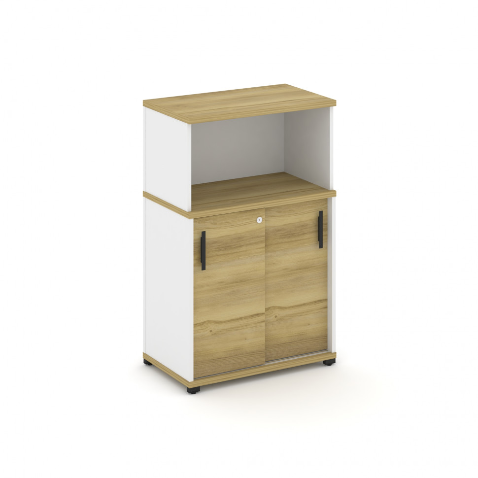 Concept Шкаф-купе опорный/приставной с надставкой низ. CN.SOPK-002 B Дуб Винченцо/Белый Бриллиант/Ме
