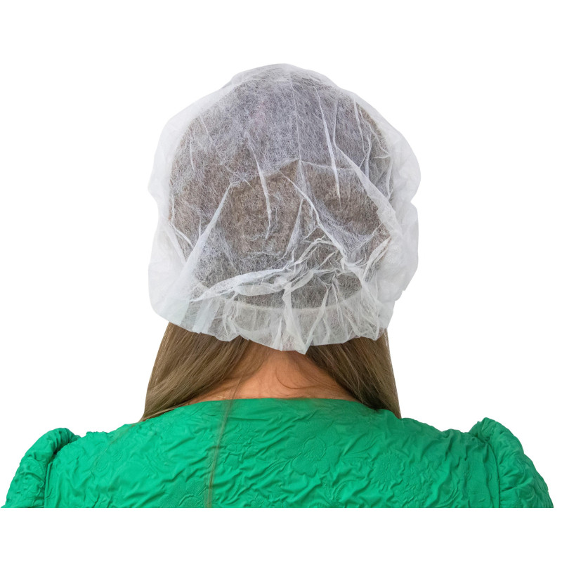 Шапочка одноразовая берет 12 гр белый (100шт/уп)