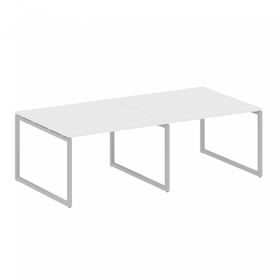 Metal System Quattro Перег. стол (2 столешницы) на О-образном м/к 40БО.ПРГ-2.2 Белый/Металл Серый 24 Metal System Quattro Перег. стол (2 столешницы) на О-образном м/к 40БО.ПРГ-2.2 Белый/Металл Серый 24