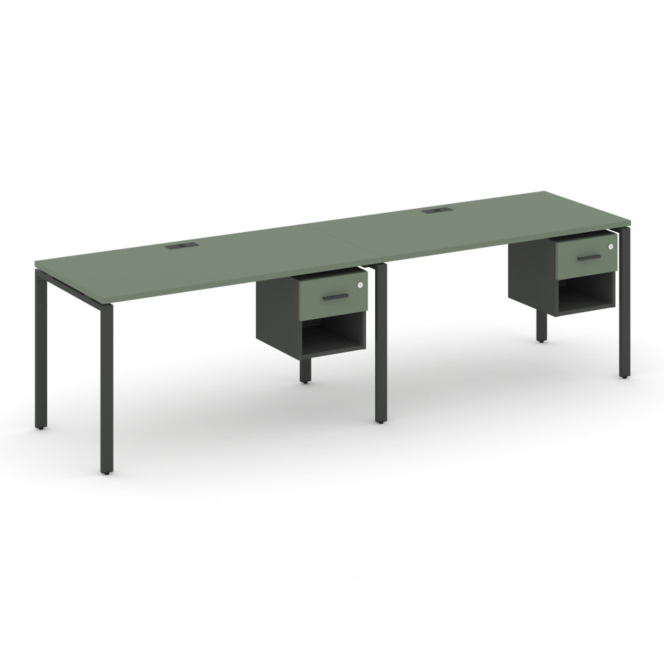 Concept Рабочая станция односторонняя с подвес. тумбами 2 места CN.ORS-117 A Кобо/Антрацит/Металл Ан Concept Рабочая станция односторонняя с подвес. тумбами 2 места CN.ORS-117 A Кобо/Антрацит/Металл Ан