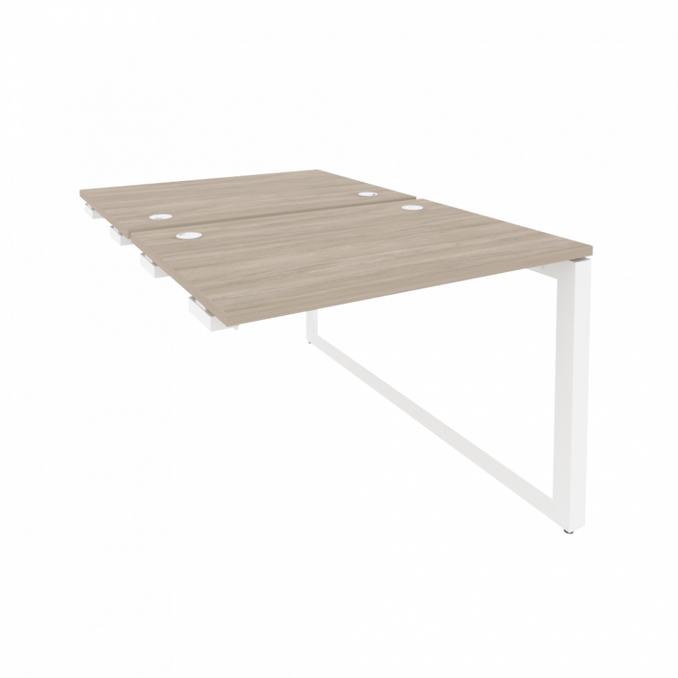 Onix Стол-приставка двойной на О-образном м/к к опорым элем. O.MO-D.SPR-1.7 Дуб Аттик/Металл Белый 9 Onix Стол-приставка двойной на О-образном м/к к опорым элем. O.MO-D.SPR-1.7 Дуб Аттик/Металл Белый 9