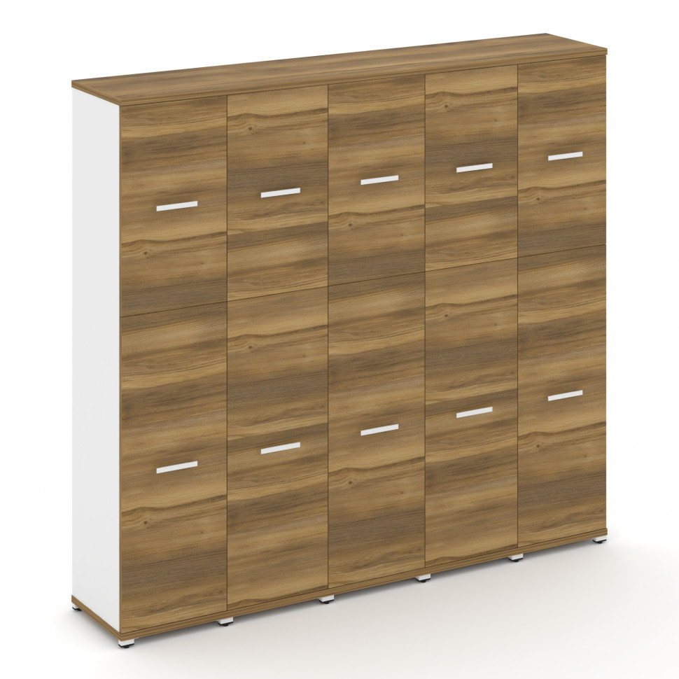 Concept Шкаф 5 узких секций, 5 ниш CN.STU-555 W Сандал Янтарный/Белый Бриллиант/Металл Белый 2084*42