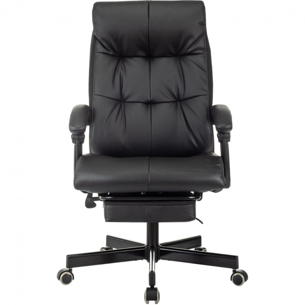 Кресло VB_EChair 624 PU PM черный эко.кожа  подст.для ног