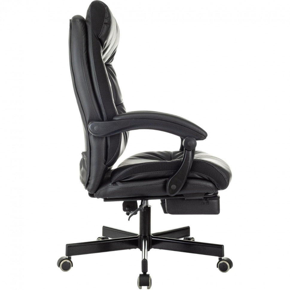 Кресло VB_EChair 624 PU PM черный эко.кожа  подст.для ног