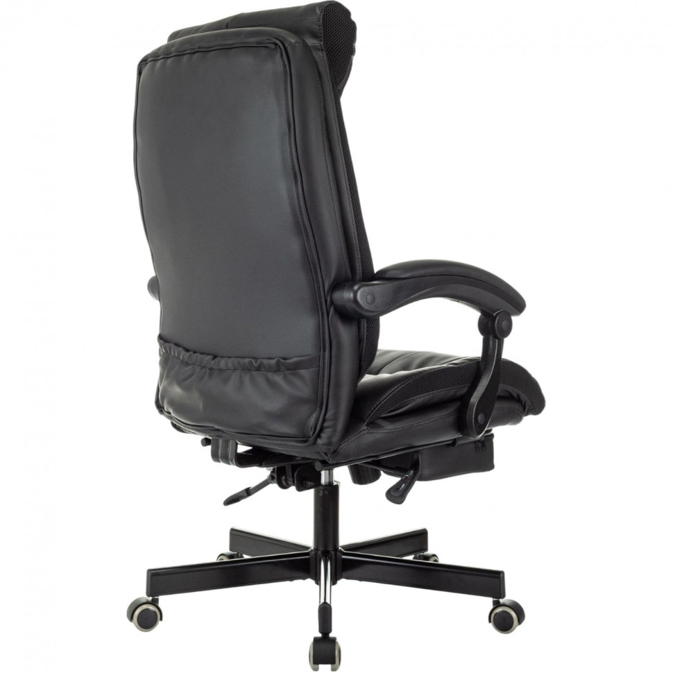 Кресло VB_EChair 624 PU PM черный эко.кожа  подст.для ног