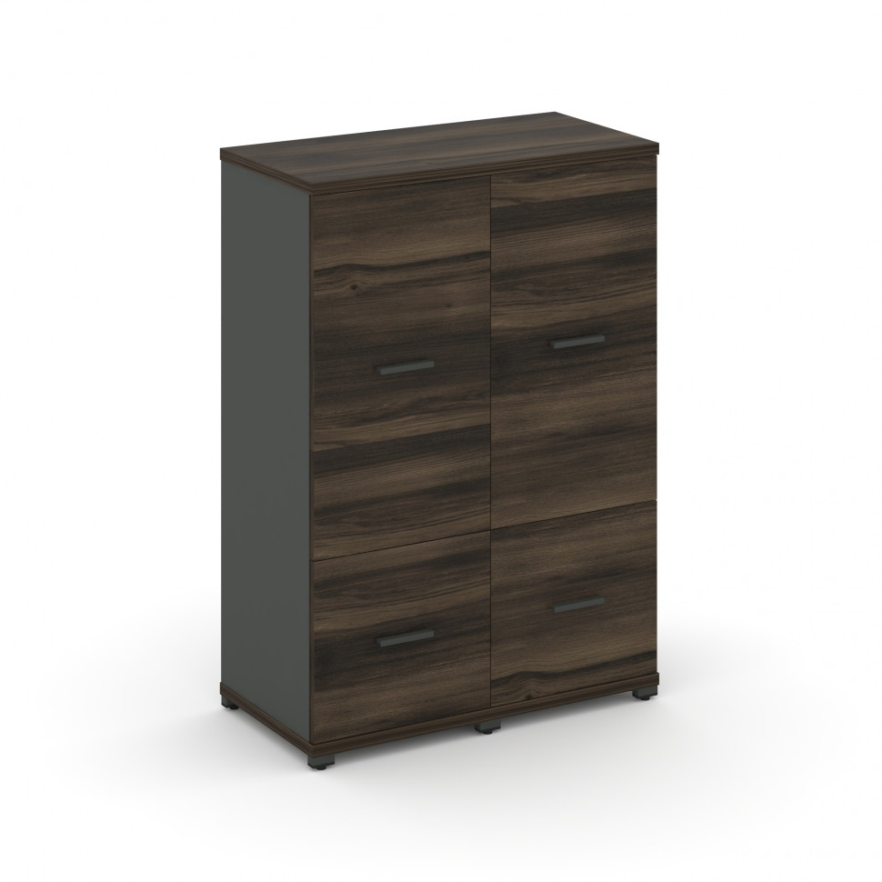 Concept Шкаф 2 узкие секции, 3 ниши CN.STU-322 A Дуб Мали/Антрацит/Металл Антрацит 836*420*1186