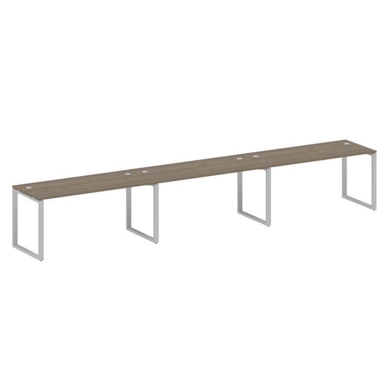 Metal System Рабочая станция на 3 места на О-образном м/к БО.СМ-3.4 Вяз Благородный/Металл Серый 480