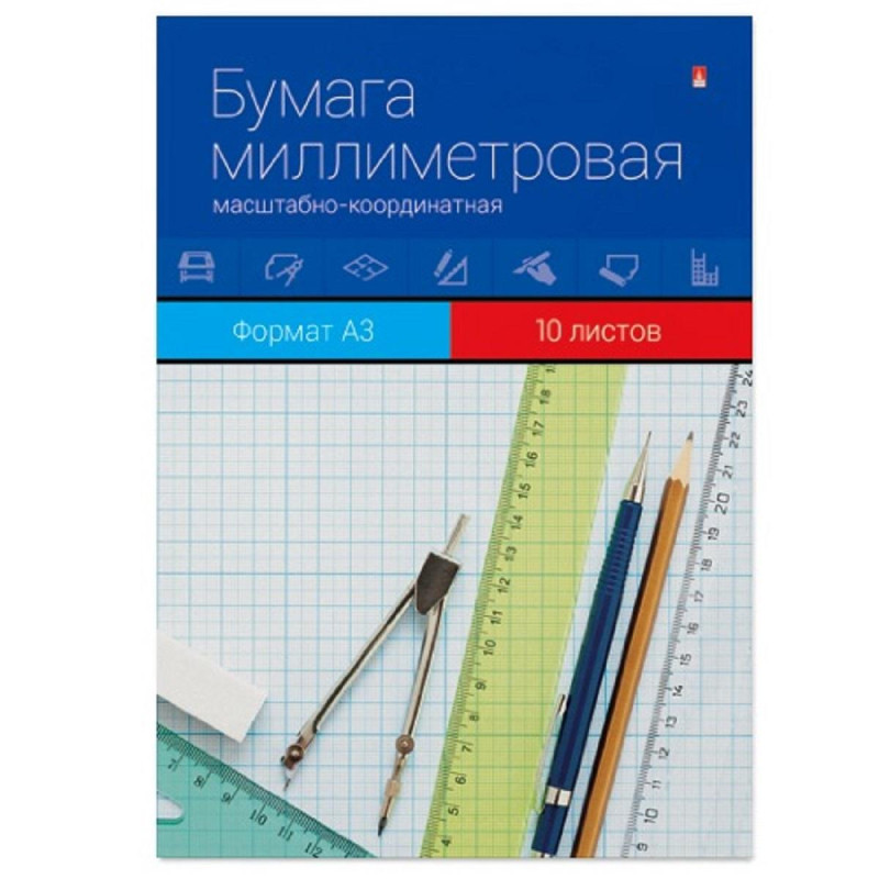 Бумага миллиметровая (А3,80г),10л/пач.,25шт./уп.(Б-К) Бумага миллиметровая (А3,80г),10л/пач.,25шт./уп.(Б-К)