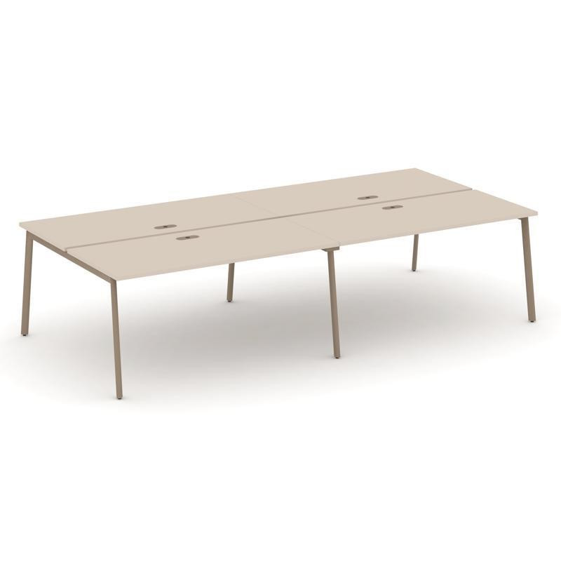 Estetica Рабочая станция 4 места ES.D.RS-4.4-LP Капучино/Металл Латте 3160*1500*750 Estetica Рабочая станция 4 места ES.D.RS-4.4-LP Капучино/Металл Латте 3160*1500*750