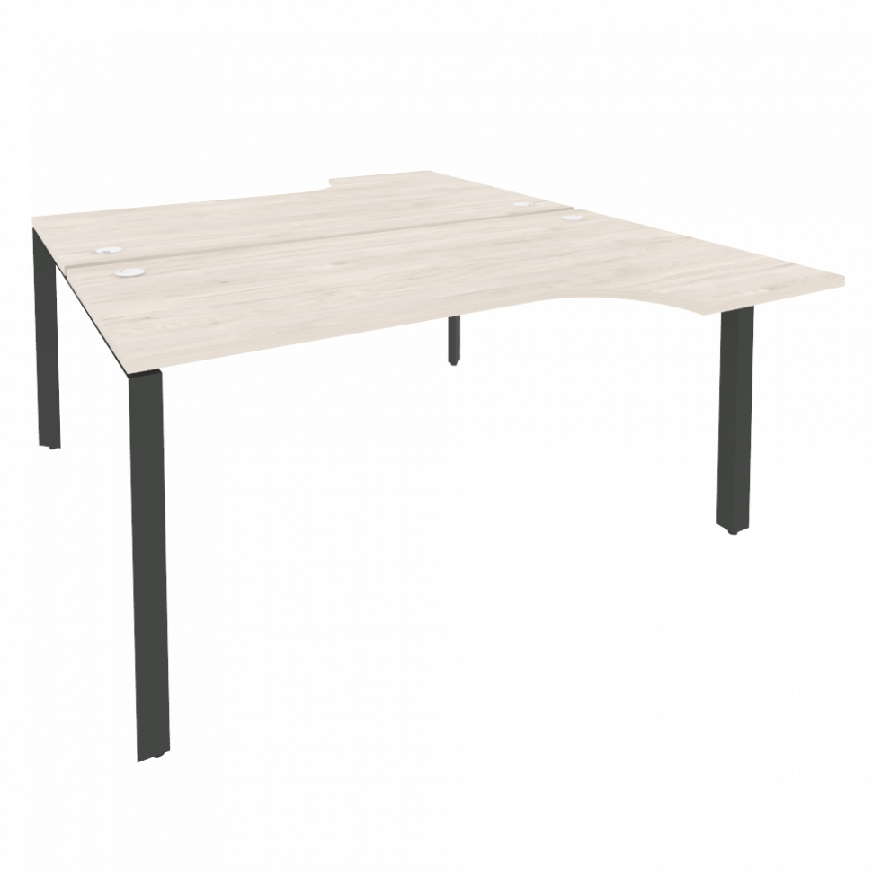 Onix Рабочая станция на П-образном м/к O.MP-D.SA-1 Денвер Светлый/Металл Антрацит 1580*1995*750 (147