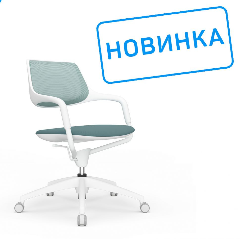 Кресло Scroll HY-813D Голубая спинка/Серое сиденье