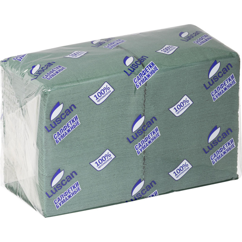 Салфетки бумажные Luscan Profi Pack 1сл24х24зеленые 400шт/уп