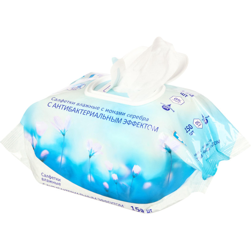 Салфетки влажные Luscan антибактериальные с крышкой 150шт/уп