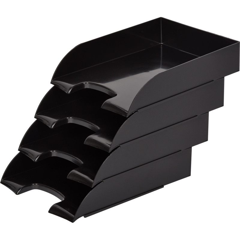 Лоток горизонтальный ATTAСHE, черный 4шт/упаковке Лоток горизонтальный ATTAСHE, черный 4шт/упаковке