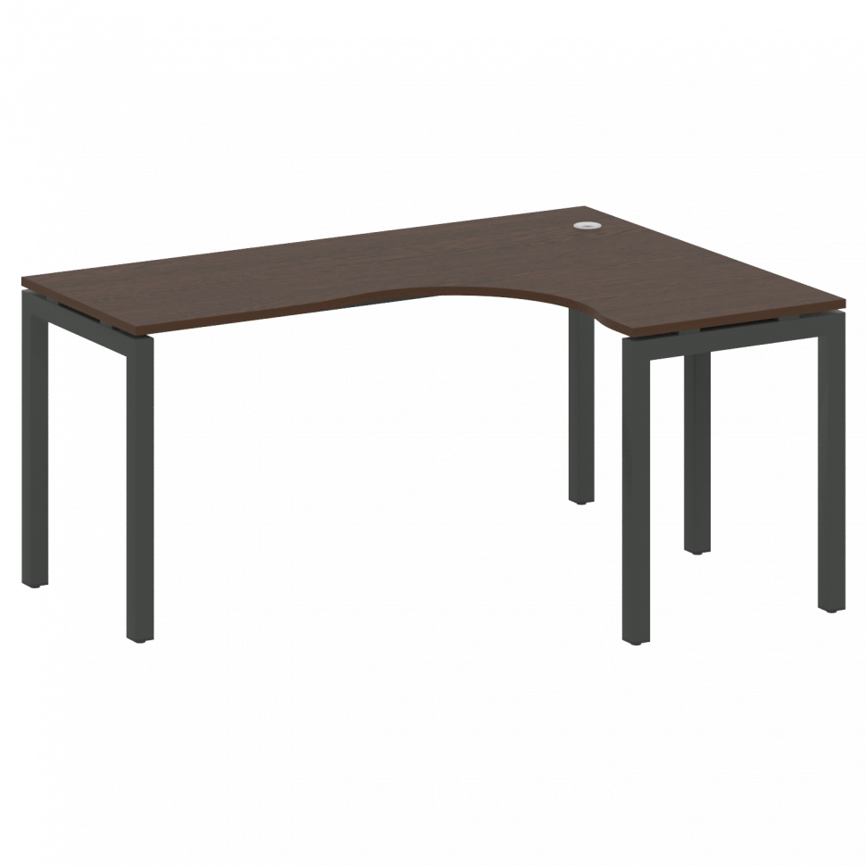 Metal System Quattro Стол криволинейный правый на П-образном м/к 50БП.СА-4 (R) Венге Цаво/Металл Ант