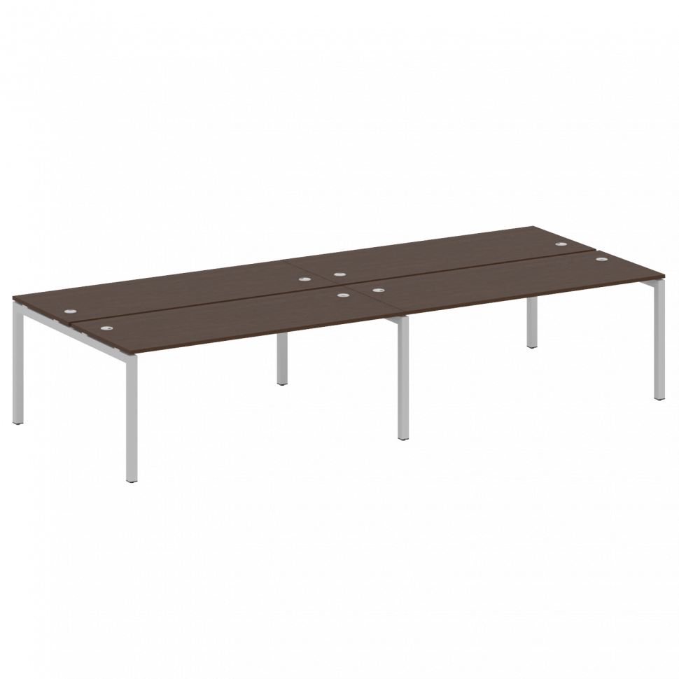 Metal System Quattro Рабочая станция на 4 места на П-образном м/к 50БП.СМ-4.5 Венге Цаво/Металл Серы Metal System Quattro Рабочая станция на 4 места на П-образном м/к 50БП.СМ-4.5 Венге Цаво/Металл Серы
