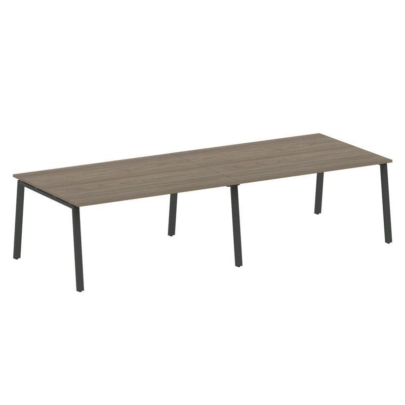 Metal System Переговорный стол (2 столешницы) на А-образном м/к БА.ПРГ-2.4 Вяз Благородный/Металл Ан Metal System Переговорный стол (2 столешницы) на А-образном м/к БА.ПРГ-2.4 Вяз Благородный/Металл Ан