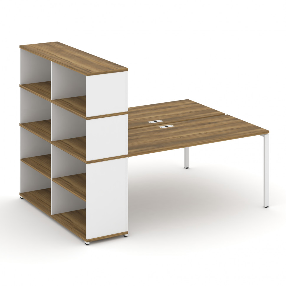 Concept Рабочая станция с опорным стеллажом с надставкой выс. CN.DRS-216 Сандал Янтарный/Белый Брилл Concept Рабочая станция с опорным стеллажом с надставкой выс. CN.DRS-216 Сандал Янтарный/Белый Брилл