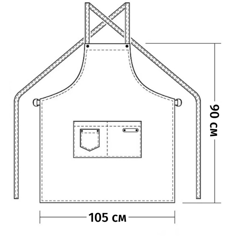 Фартук прорезиненный (ткань диагональ)