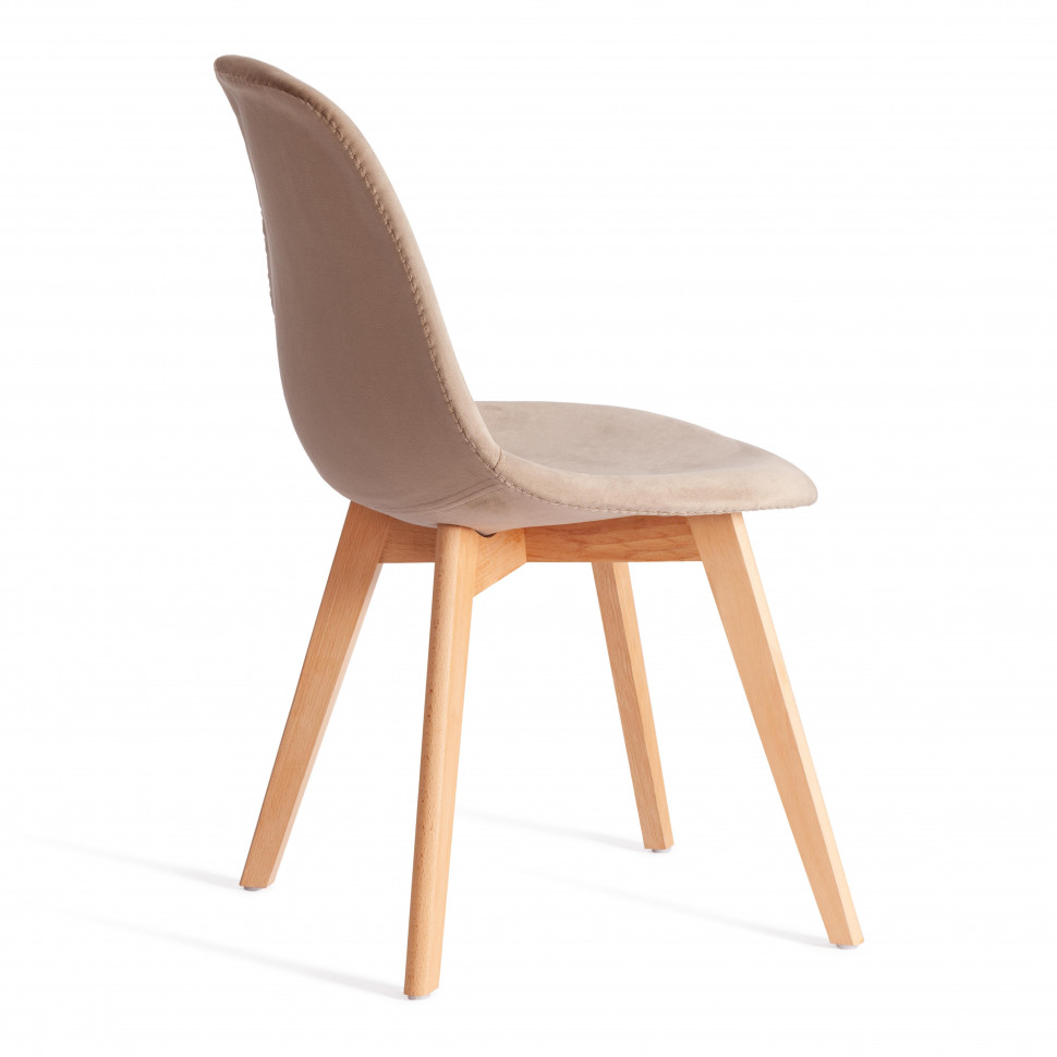 Стул CINDY SOFT (mod. C1021F1-1) велюр/дерево бук, 55 х 48 х 83 см, коричневый HLR12 / натуральный
