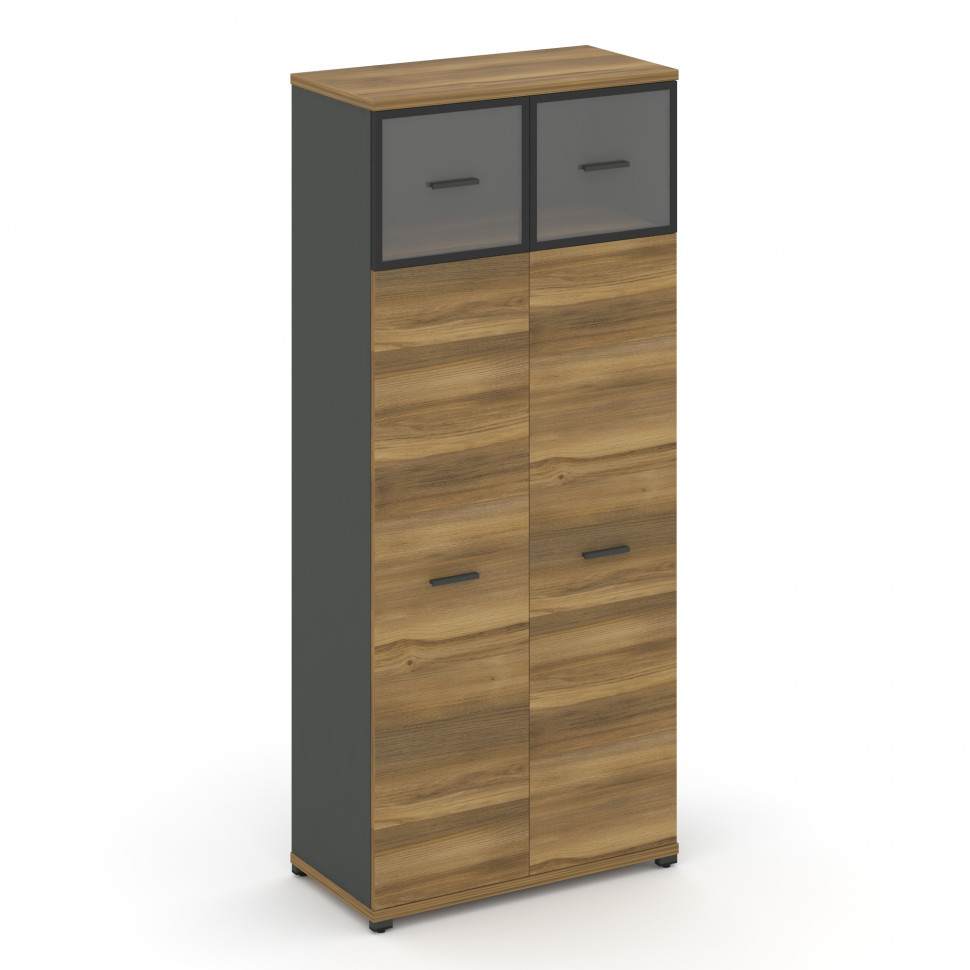 Concept Шкаф 1 широкая секция, 5 ниш CN.STS-517 RPB A Сандал Янтарный/Антрацит/Металл Антрацит/Прозр