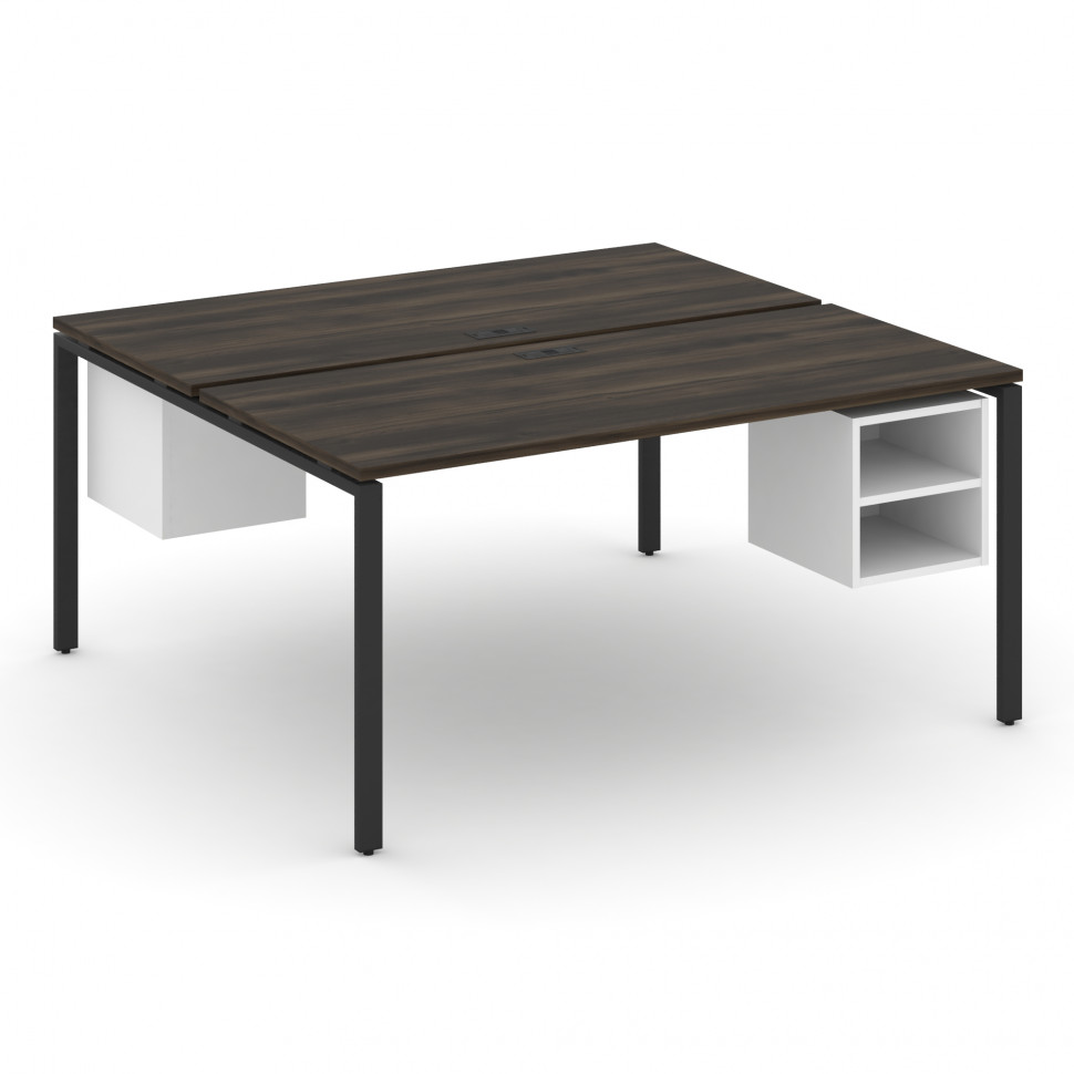 Concept Рабочая станция 2 сторонняя с подвесными тумбами на 2 места CN.DRS-108 Дуб Мали/Белый Брилли