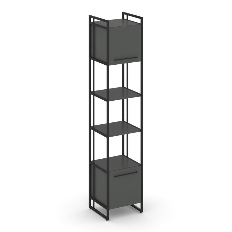 Rift Шкаф 5 ниш узкий RF.SU-54 (U) Антрацит NEW/Металл Черный/Черный Ручки 420*396*2010