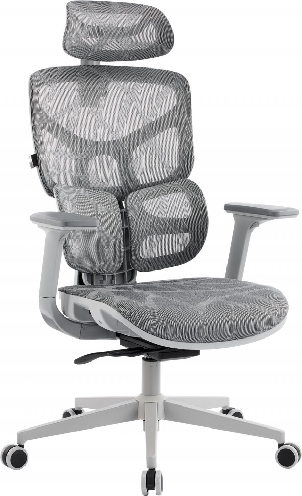 Эргономичное кресло Everprof Alfa Grey (Альфа Грэй) Сетка Серый