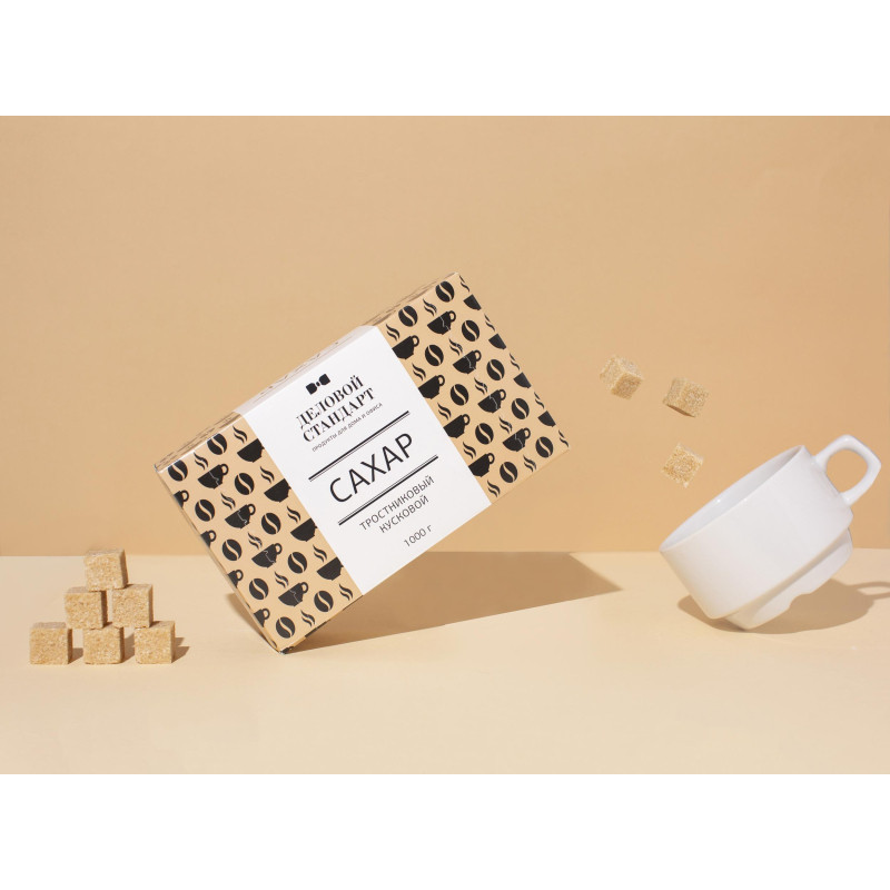 Сахар кусковой тростниковый Деловой стандарт 1 кг Сахар кусковой тростниковый Деловой стандарт 1 кг