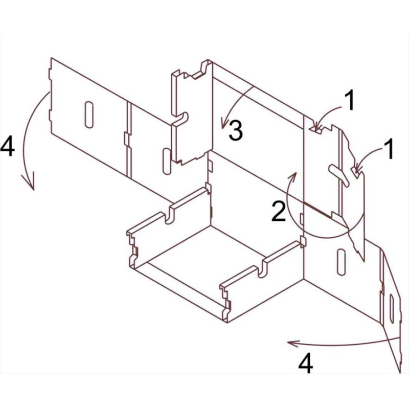 Короб архивный Комус на 6 папок 75мм, надстраив.,крышка