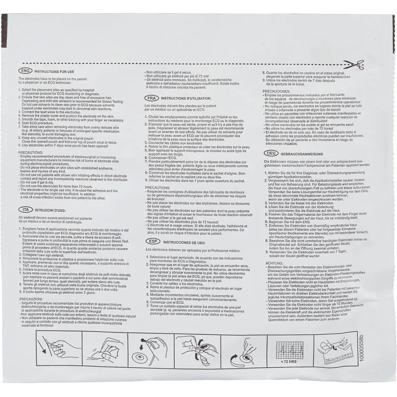 Электроды для ЭКГ однораз. D 50 пена, ж.гель, д/МРТ, Skintact FS-50С, 30 шт
