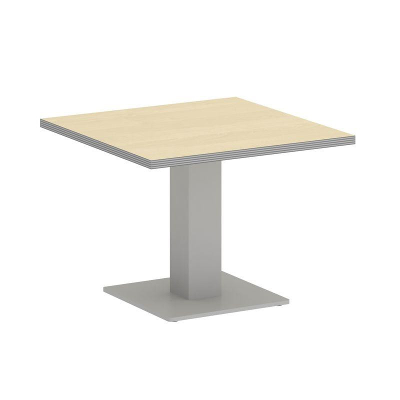 Riva Стол журнальный квадратный А.СЖ-2 Клен Металлик New/Металл Серый 600*600*450