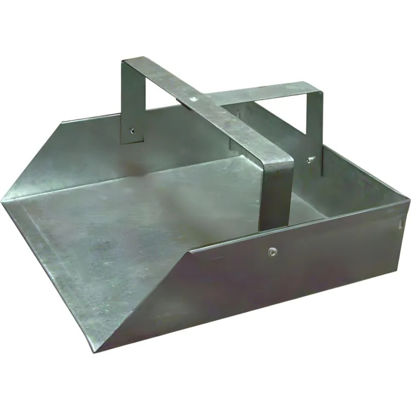 Совок для мусора металл оцинкованный (ширина 31 см) с Т-образной ручкой