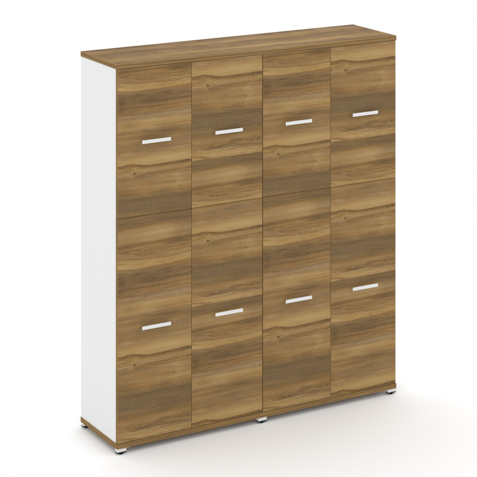 Concept Шкаф 2 широкие секции, 5 ниш CN.STS-525 W Сандал Янтарный/Белый Бриллиант/Металл Белый 1668*