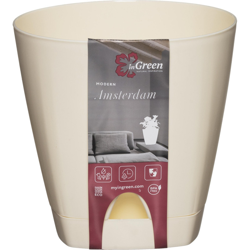 Горшок для цветов AMSTERDAM D 170, 2,5 л Сливочный ING6200СЛ ING6200СЛ