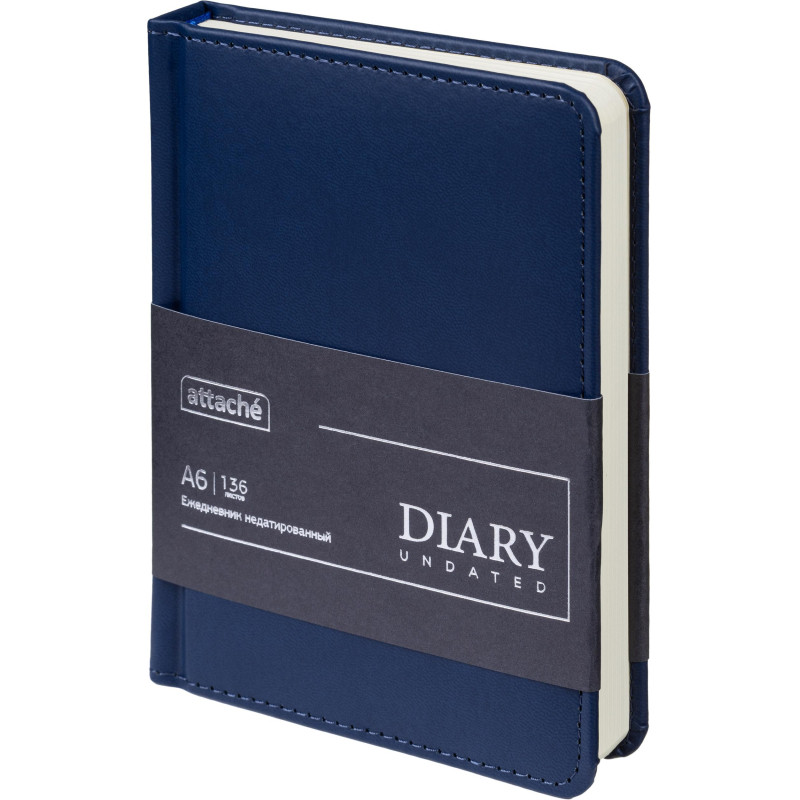 Ежедневник недатированный ATTACHE Classic А6, 136л, синий