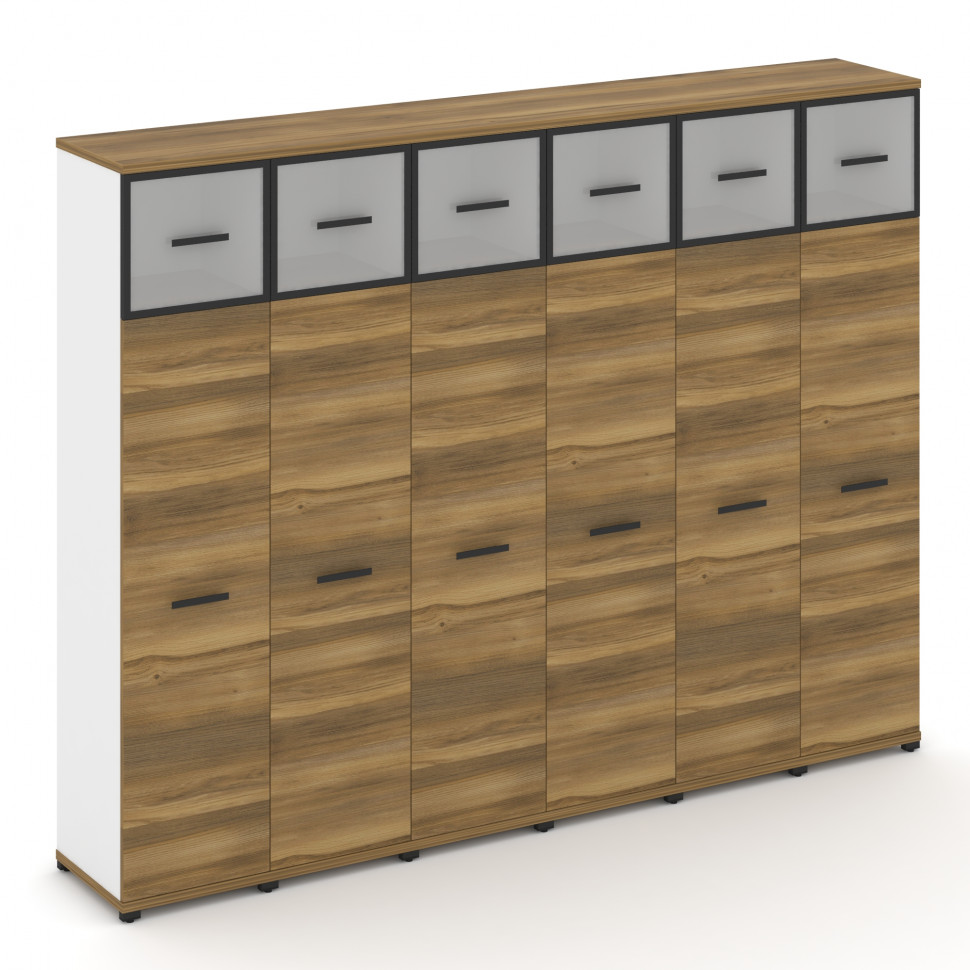 Concept Шкаф 6 узких секций, 5 ниш CN.STU-567 RMB B Сандал Янтарный/Белый Бриллиант/Металл Черный/Са